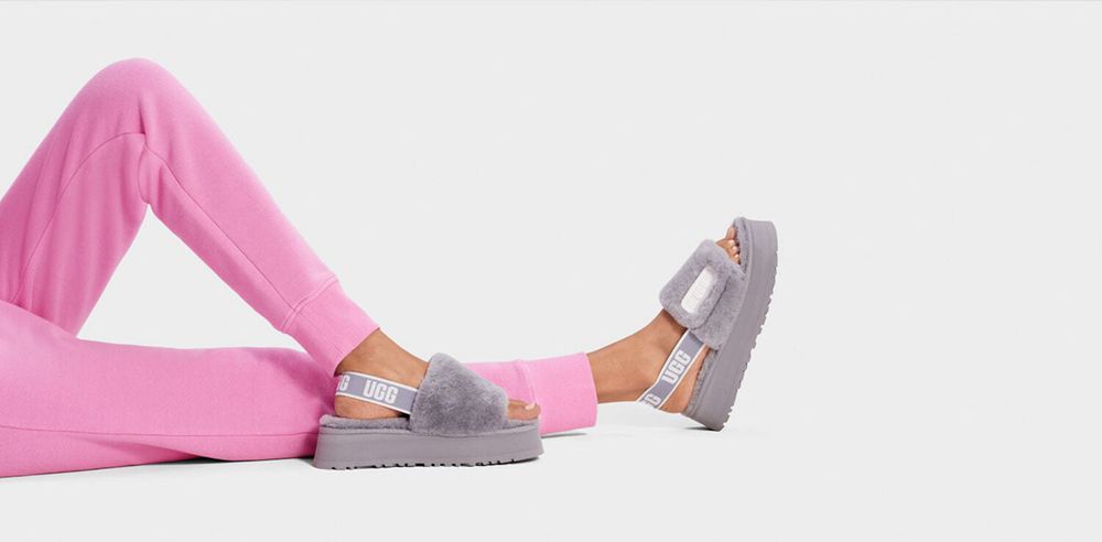 Ugg Slide Womens - Ugg Disco Grey - 071RZQCEP